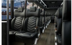 Corporate bus interior